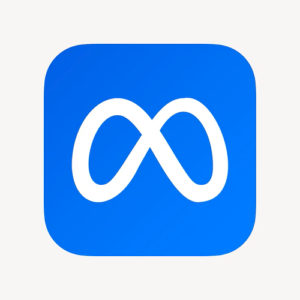 A blue square illustrating the infinity symbol.